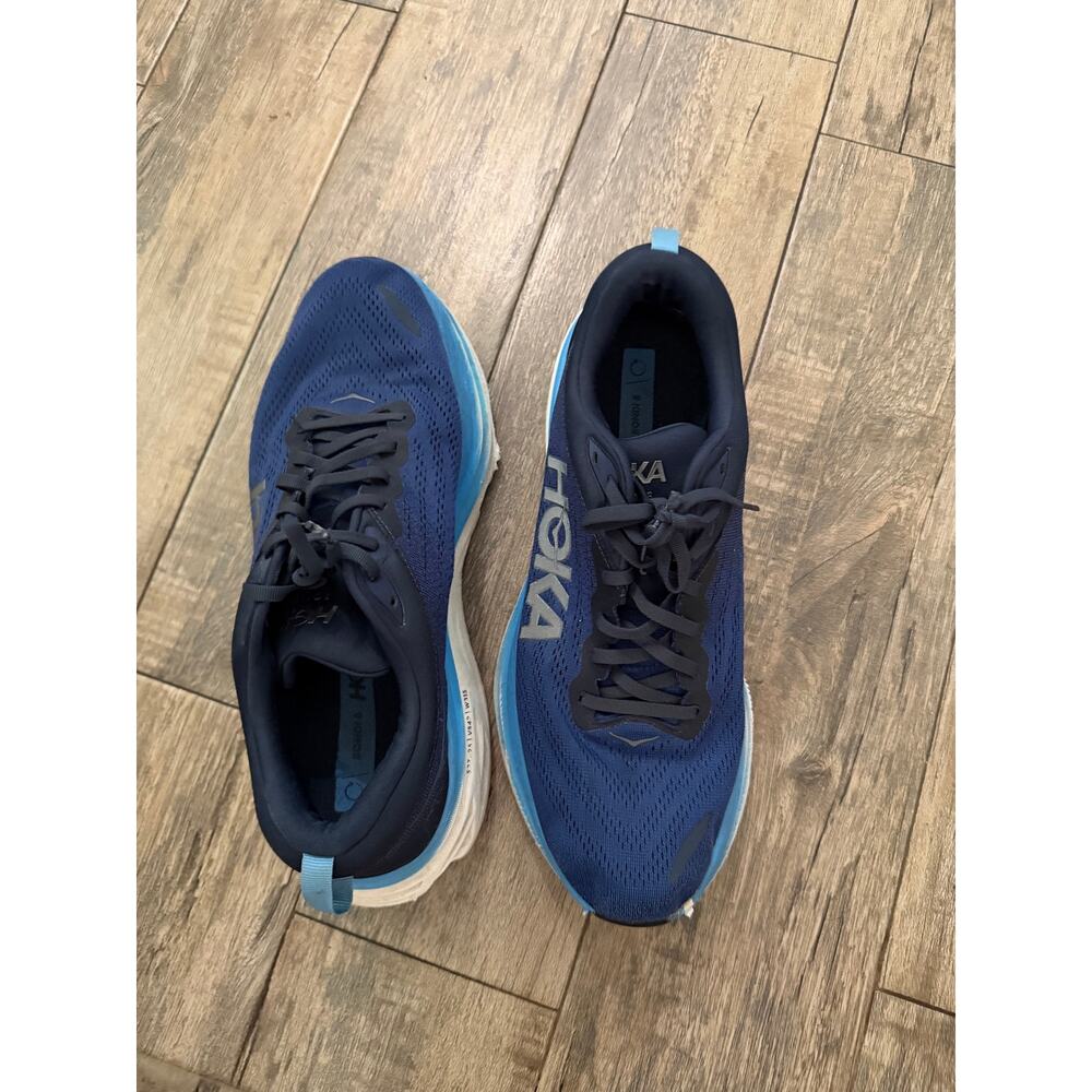 Hoka One One Bondi 8 Sneakers US 13D Navy Outer Space Running Shoes 1123202-OSAA - Picture 8 of 9